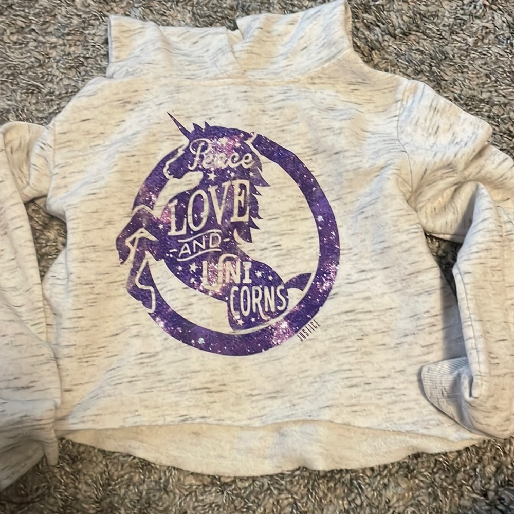 Justice active sweatshirt size 6/7